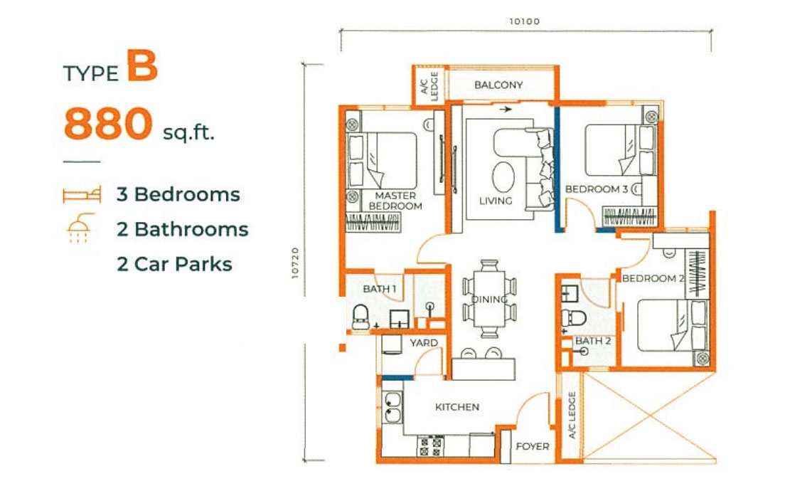 Type B – 99 Residence KL North